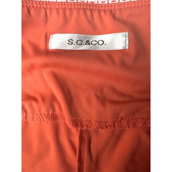 S.C. & Co. Sporty Chic Geometric Print Athletic Coral White Skort XL - Picture 6 of 10